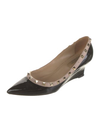 Valentino Rockstud Accents Patent Leather Pumps