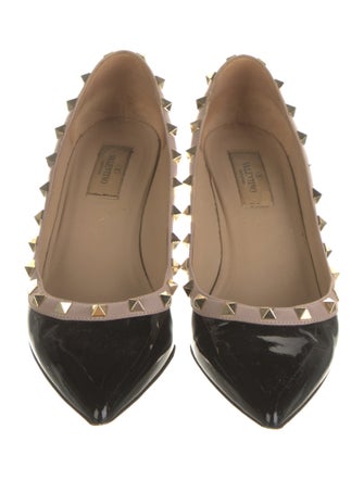 Valentino Rockstud Accents Patent Leather Pumps