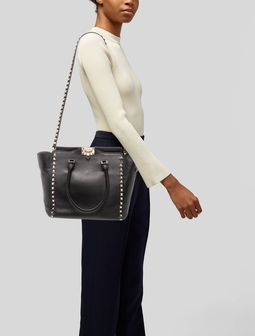 Valentino Rockstud Top Handle Bag