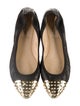 Valentino Rockstud Accents Leather Ballet Flats