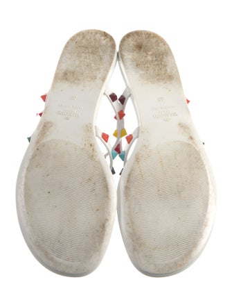 Valentino Rockstud Accents Rubber Slides