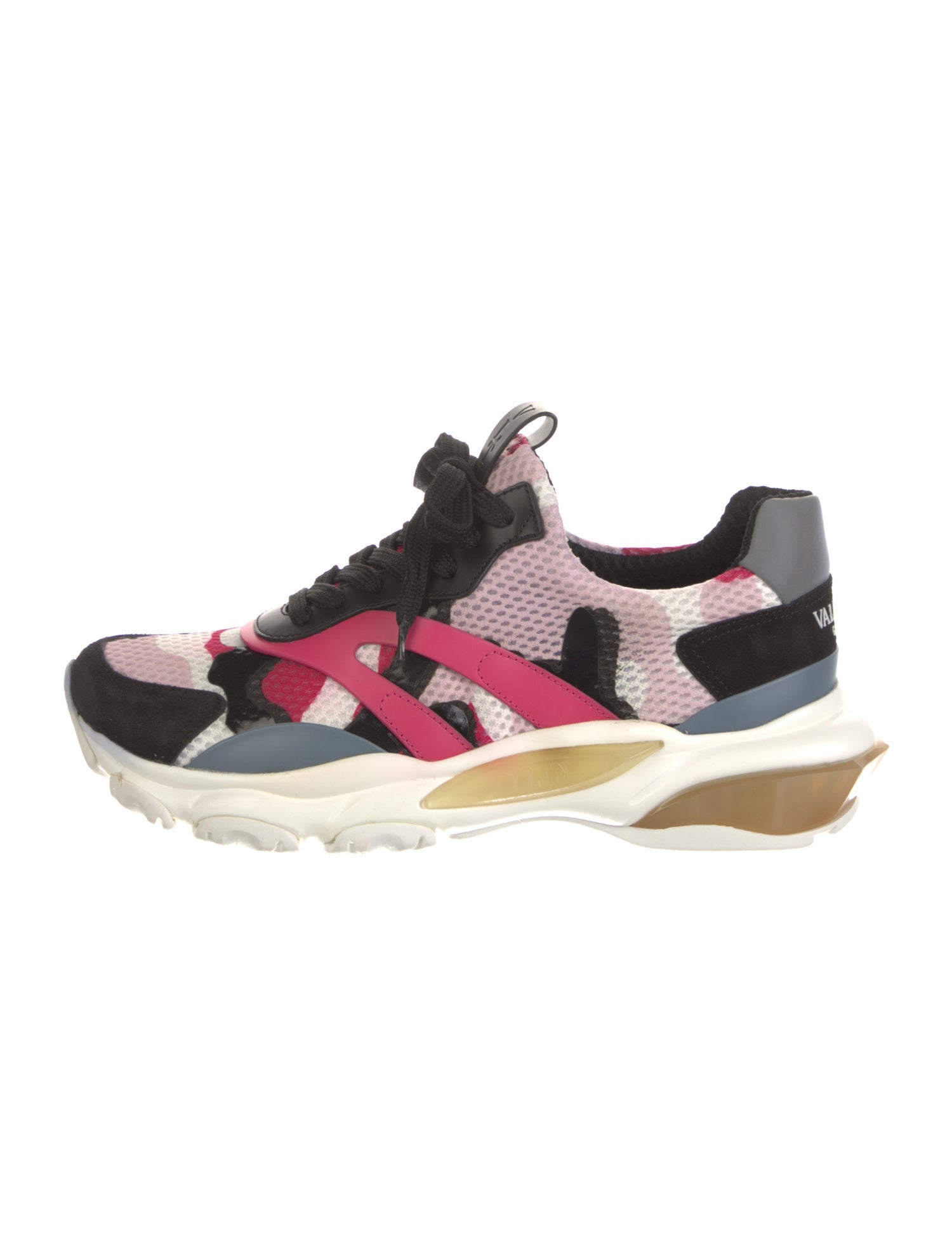 Valentino Mesh Colorblock Pattern Chunky Sneakers