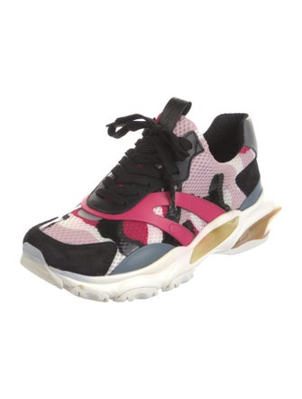 Valentino Mesh Colorblock Pattern Chunky Sneakers