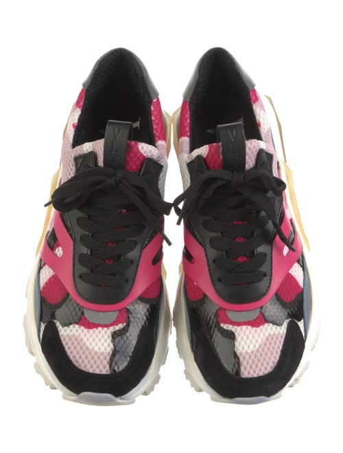 Valentino Mesh Colorblock Pattern Chunky Sneakers