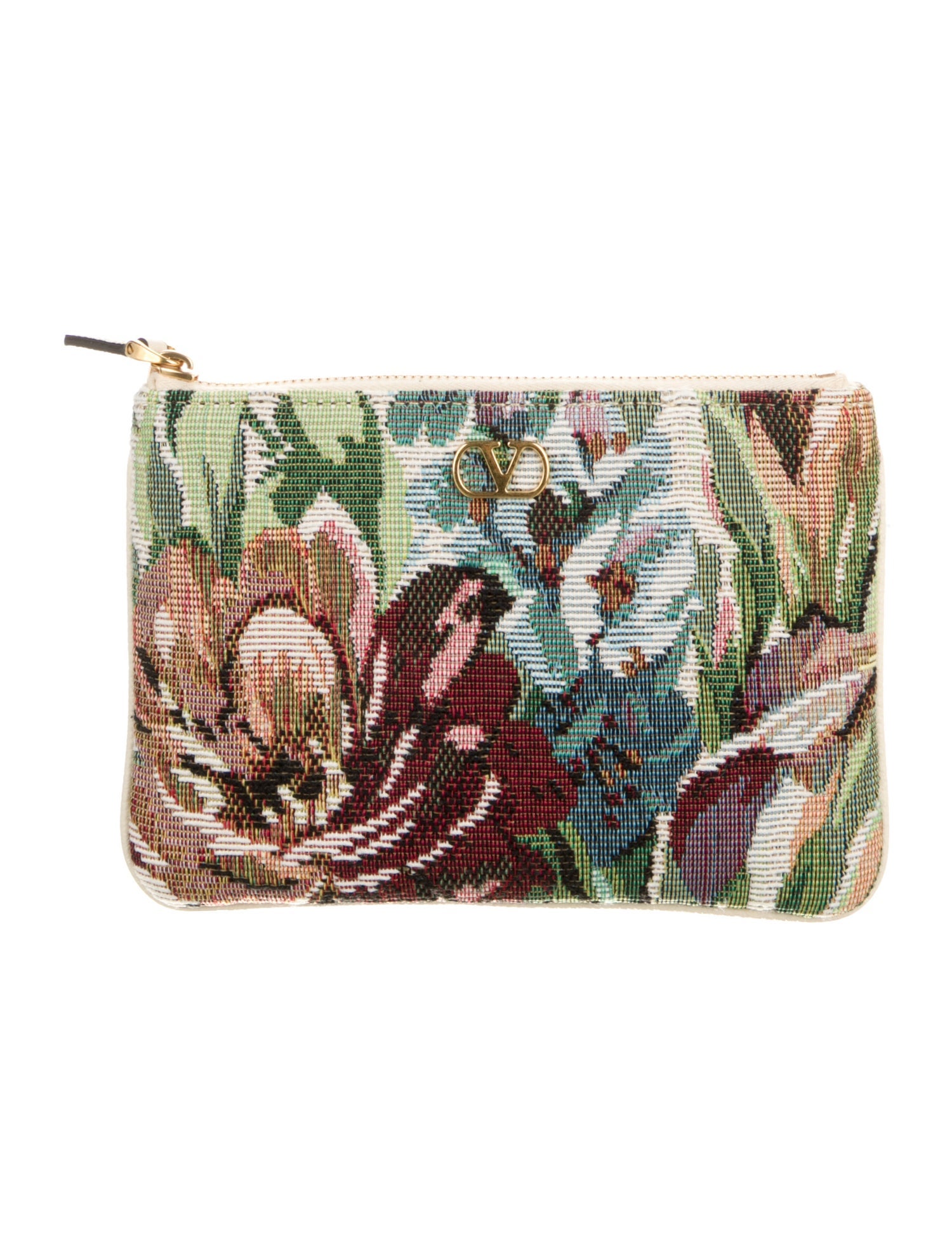 Valentino Canvas Floral Print Wallet w/ Tags