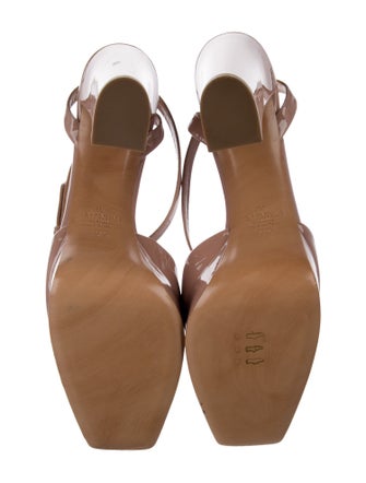 Valentino Patent Leather Studded Accents D'Orsay Pumps