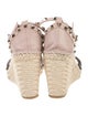 Valentino Rockstud Accents Leather Espadrilles