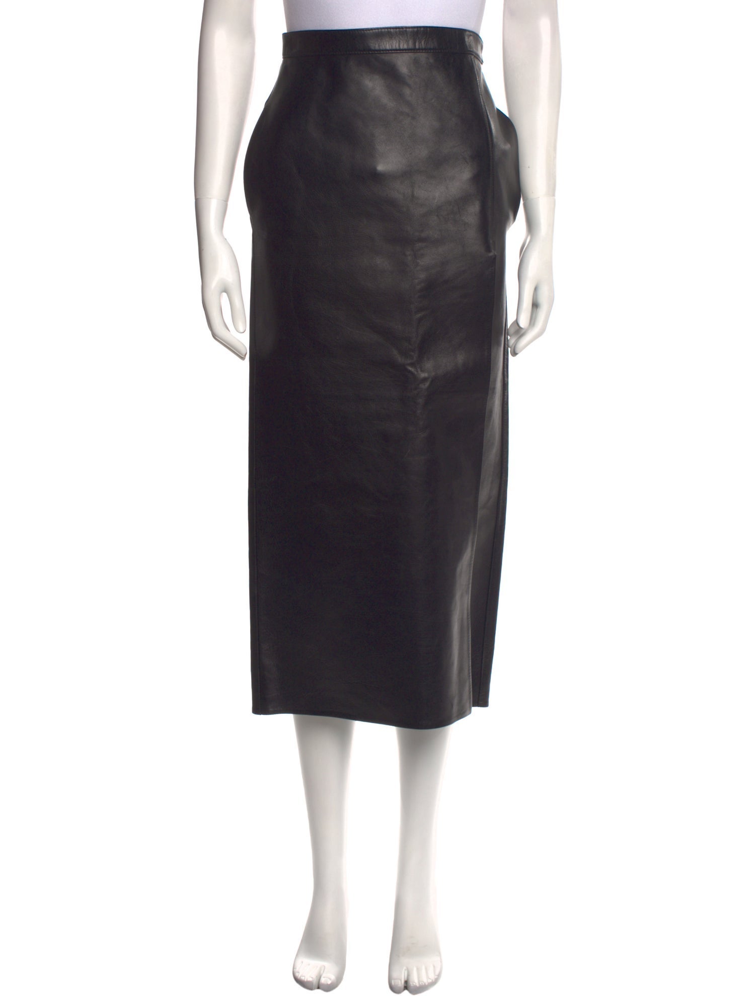 Valentino Leather Midi Length Skirt