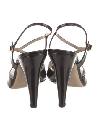 Valentino Patent Leather Slingback Sandals