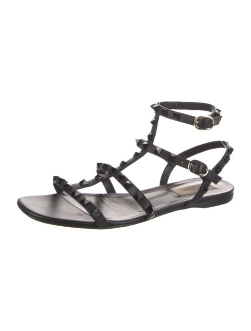 Valentino Rockstud Accents Leather Gladiator Sandals