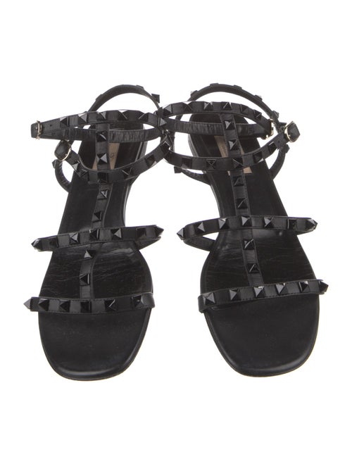 Valentino Rockstud Accents Leather Gladiator Sandals