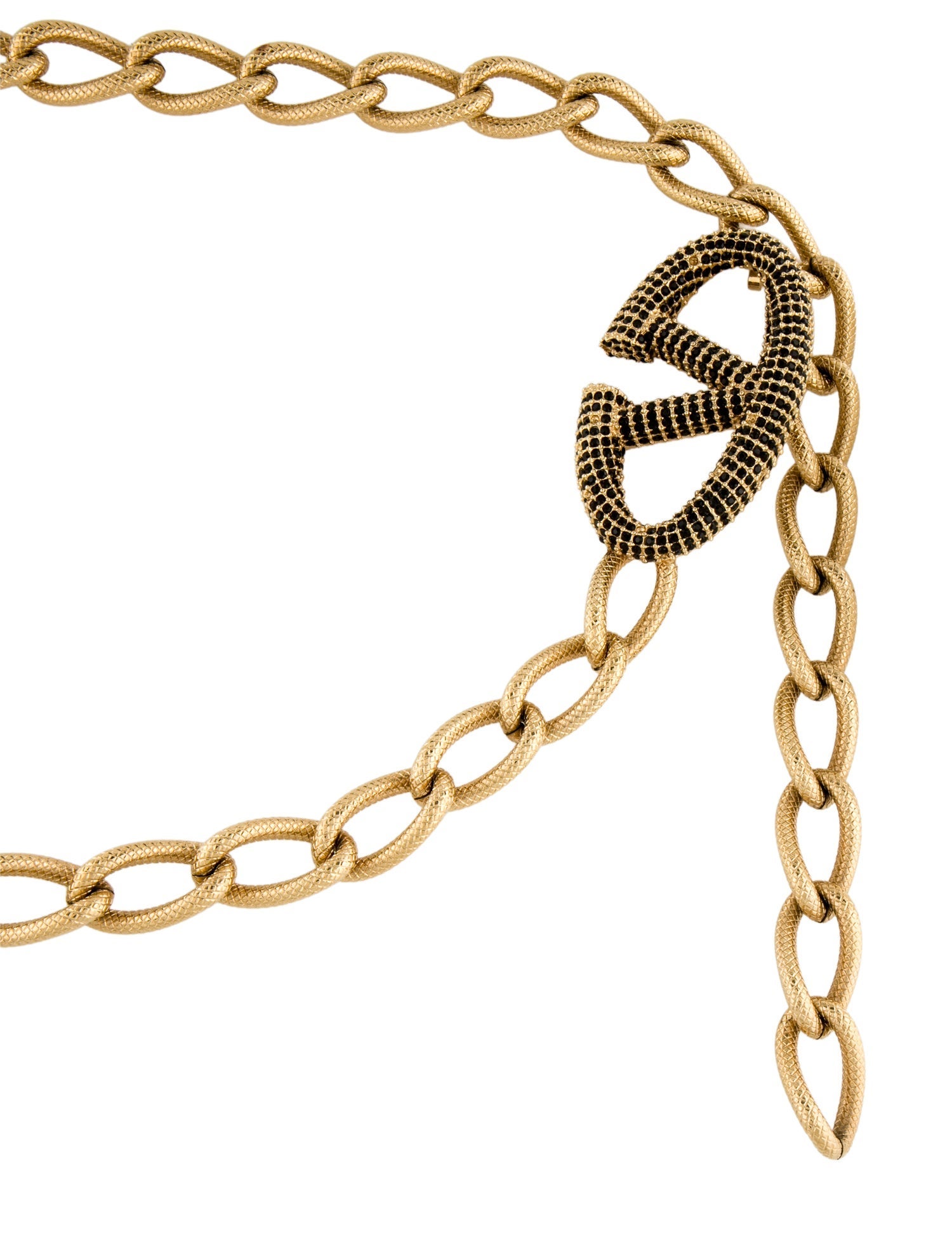 Valentino Wide Metal Chain-Link Belt