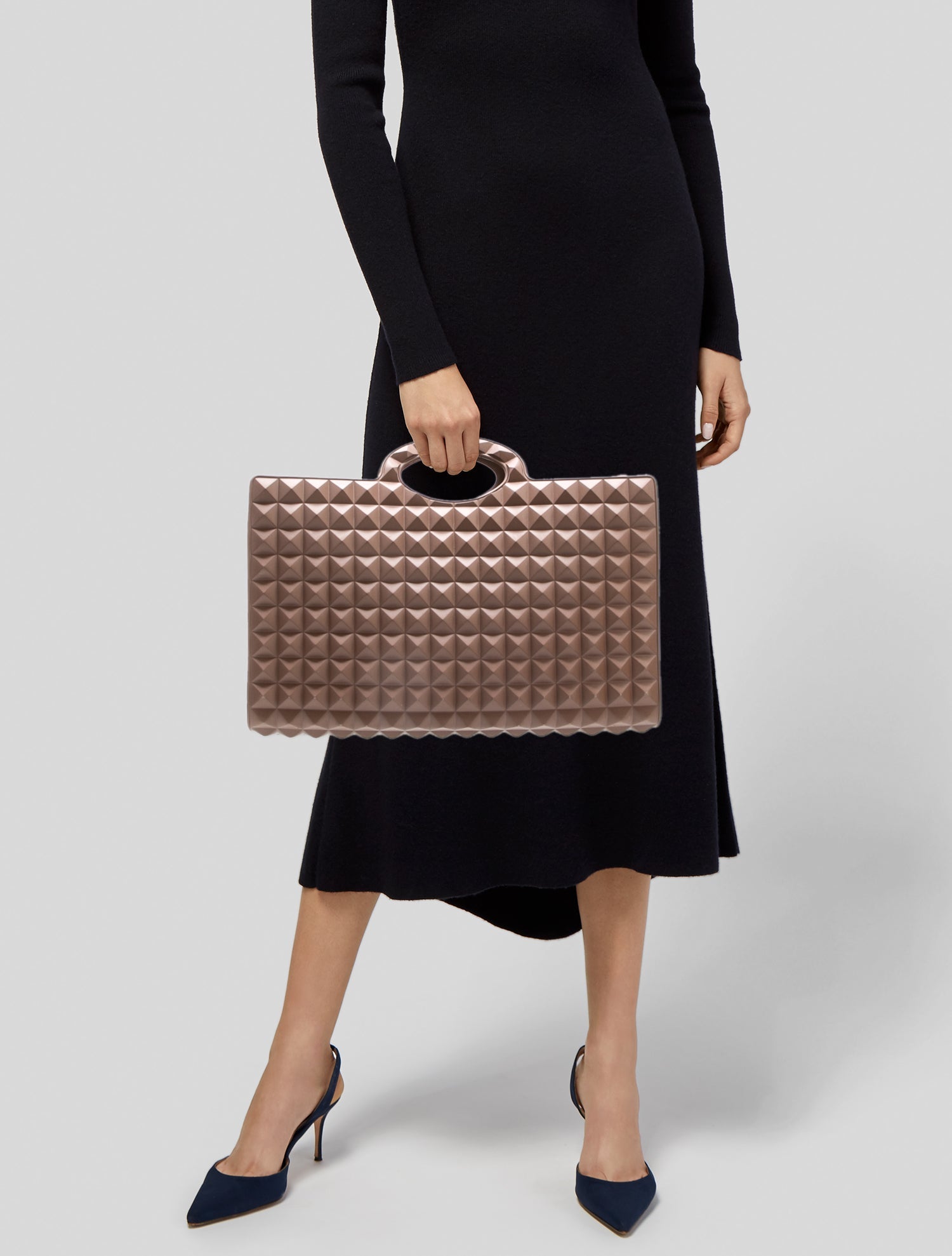 Valentino Rockstud Top Handle Bag