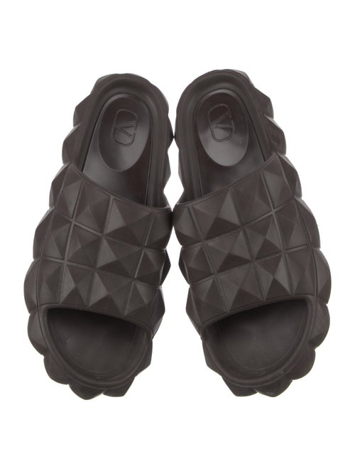 Valentino Rockstud Accents Rubber Slides