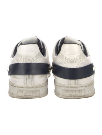 Valentino Rockstud Accents Leather Sneakers