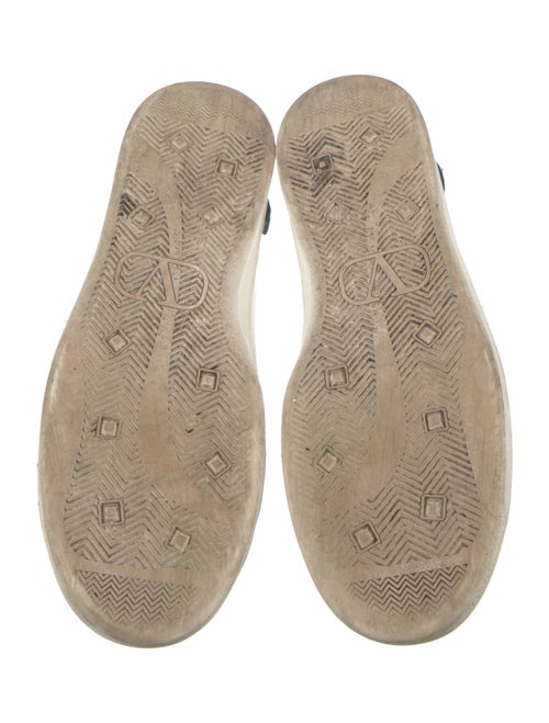 Valentino Rockstud Accents Leather Sneakers