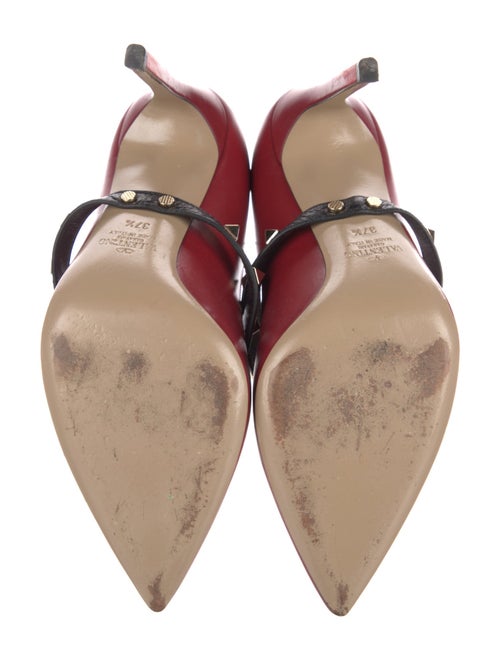 Valentino Rockstud Accents Leather Pumps