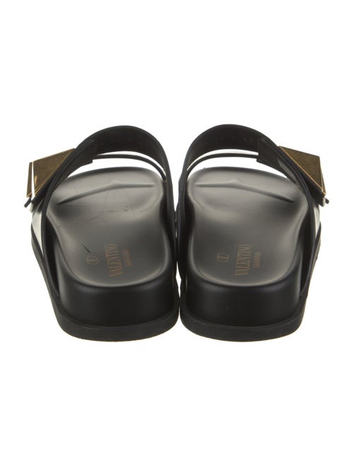 Valentino Leather Studded Accents Slides