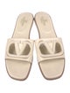 Valentino Leather Cutout Accent Slides