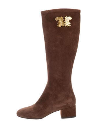 Valentino Suede Riding Boots