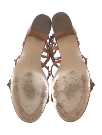 Valentino Rockstud Accents Leather Gladiator Sandals