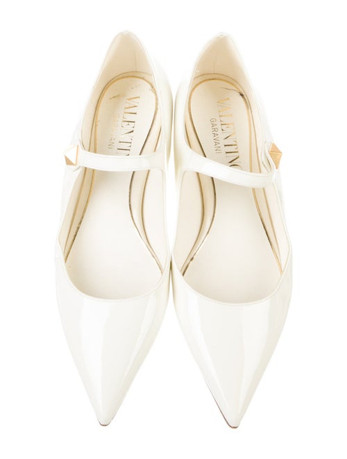 Valentino Rockstud Accents Patent Leather Mary Jane Flats