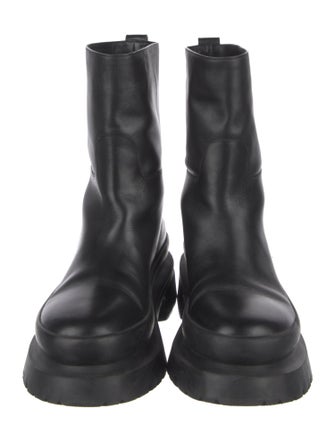 Valentino Leather Studded Accents Rain Boots