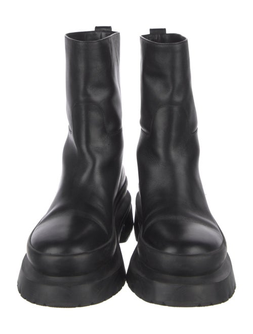 Valentino Leather Studded Accents Rain Boots