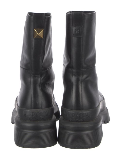 Valentino Leather Studded Accents Rain Boots