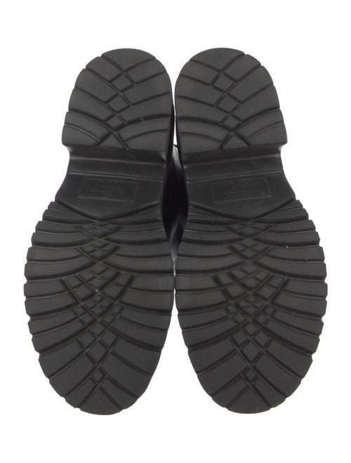 Valentino Leather Studded Accents Rain Boots