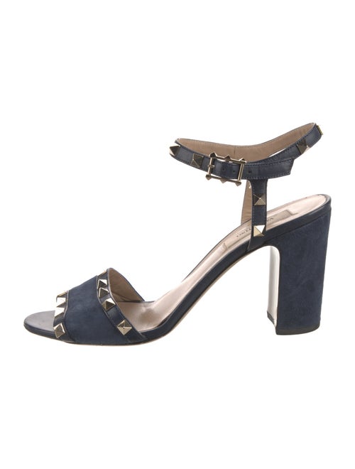 Valentino Rockstud Accents Suede Sandals