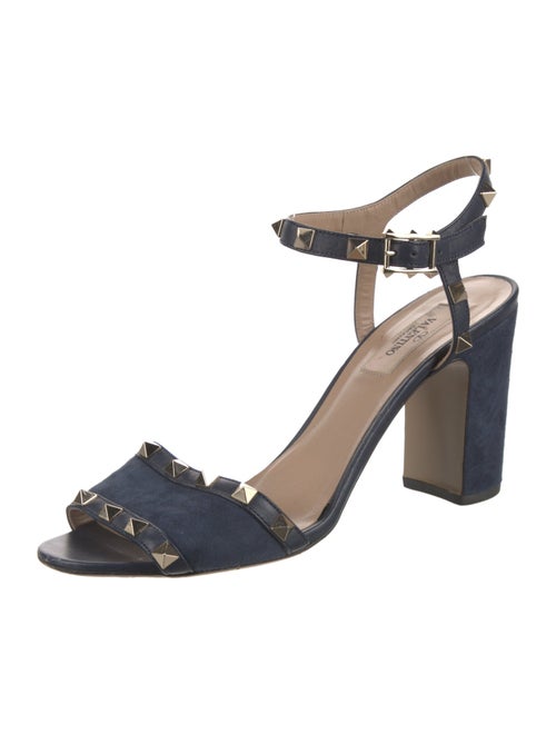 Valentino Rockstud Accents Suede Sandals