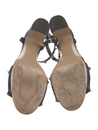 Valentino Rockstud Accents Suede Sandals