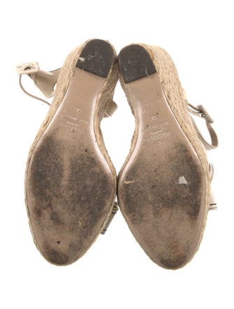 Valentino Leather Bow Accents Slingback Pumps