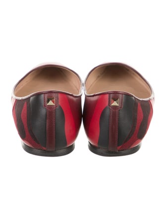 Valentino Rockstud Accents Leather Ballet Flats