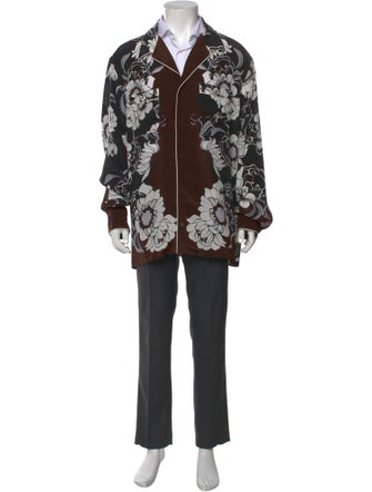 Valentino Silk Floral Print Shirt
