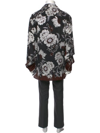 Valentino Silk Floral Print Shirt