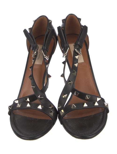 Valentino Rockstud Accents Leather Sandals