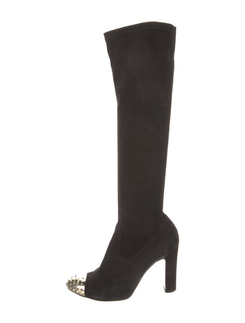 Valentino Suede Studded Accents Sock Boots