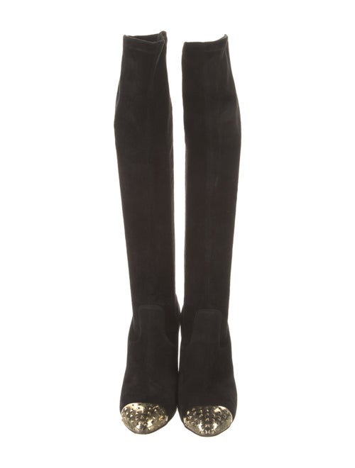 Valentino Suede Studded Accents Sock Boots