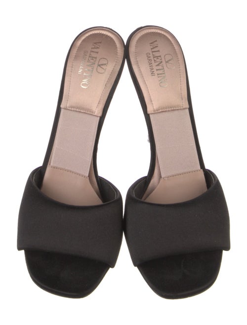 Valentino Satin Crystal Embellishments Slides