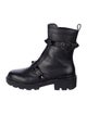 Valentino Rockstud Accents Leather Combat Boots