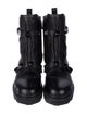 Valentino Rockstud Accents Leather Combat Boots