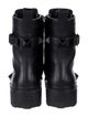 Valentino Rockstud Accents Leather Combat Boots