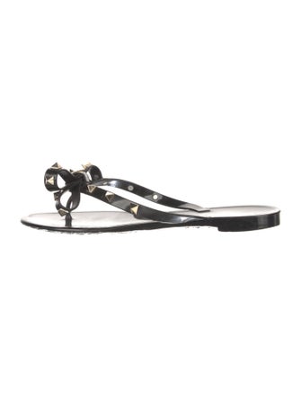 Valentino Rockstud Accents Rubber Slides