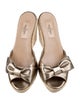 Valentino Leather Bow Accents Espadrilles