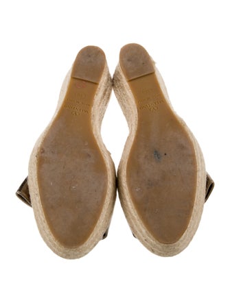 Valentino Leather Bow Accents Espadrilles