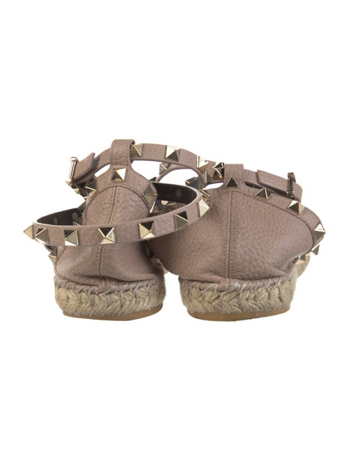 Valentino Rockstud Accents Leather Espadrilles
