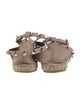 Valentino Rockstud Accents Leather Espadrilles