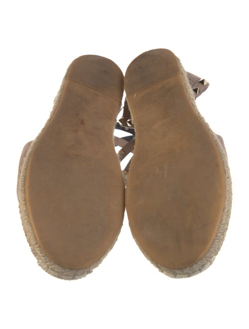 Valentino Rockstud Accents Leather Espadrilles